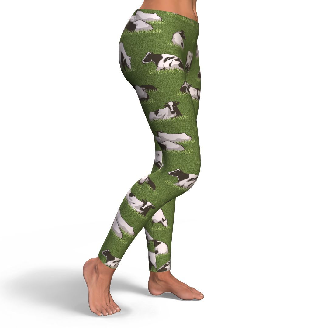 Cow Farm Pattern Print Pattern Women Leggings-grizzshop