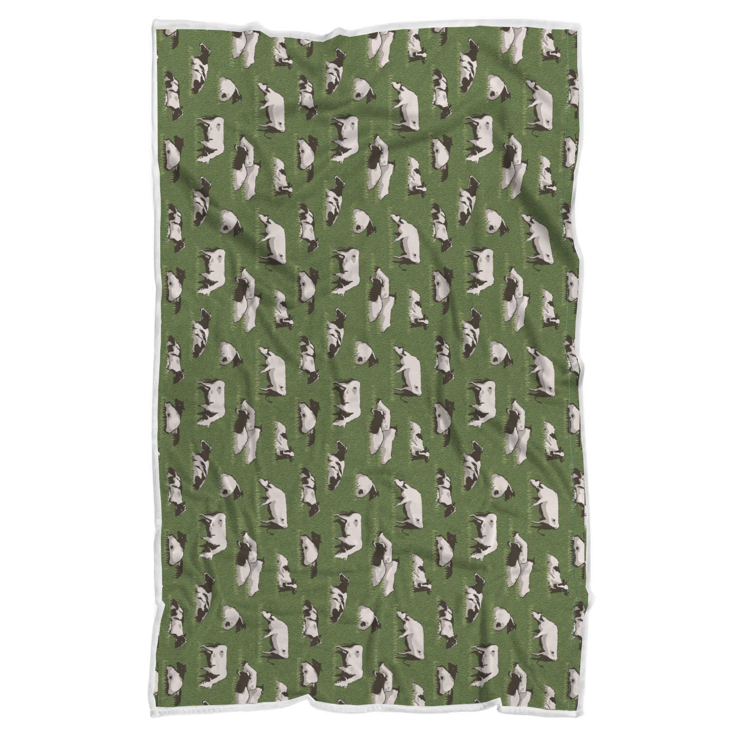 Cow Farm Pattern Print Throw Blanket-grizzshop