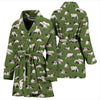 Cow Farm Pattern Print Women Long Robe-grizzshop