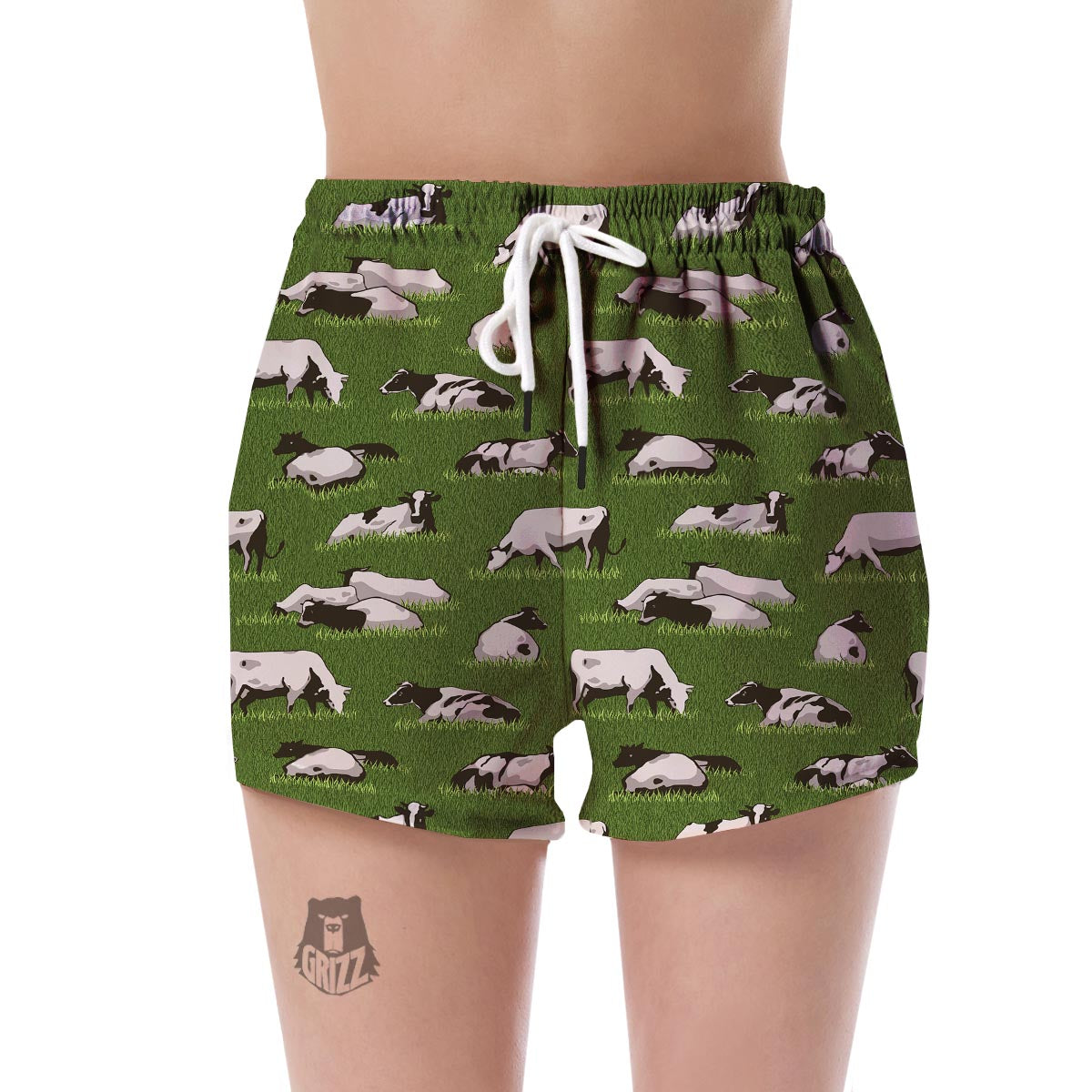 Cow Farm Pattern Print Women's Shorts-grizzshop