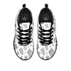 Cow Grey And White Print Pattern Black Sneaker-grizzshop