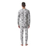 Cow Grey And White Print Pattern Men's Pajamas-grizzshop