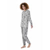 Cow Grey And White Print Pattern Women's Pajamas-grizzshop