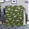 Cow In Grass Print Blanket-grizzshop