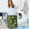 Cow In Grass Print Laundry Basket-grizzshop