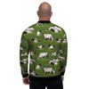 Cow In Grass Print Men's Bomber Jacket-grizzshop