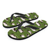 Cow In Grass Print Men's Flip Flops-grizzshop