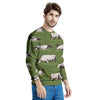 Cow In Grass Print Men's Sweatshirt-grizzshop