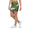 Cow In Grass Print Mini Skirt-grizzshop