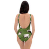 Cow In Grass Print One Piece Swimsuite-grizzshop