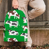 Cow In Green Grass Print Backpack-grizzshop