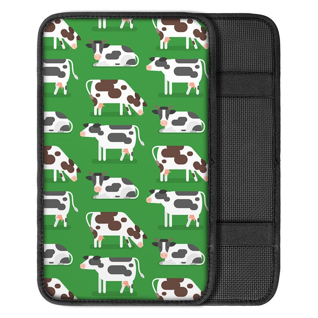 Cow In Green Grass Print Car Console Cover-grizzshop