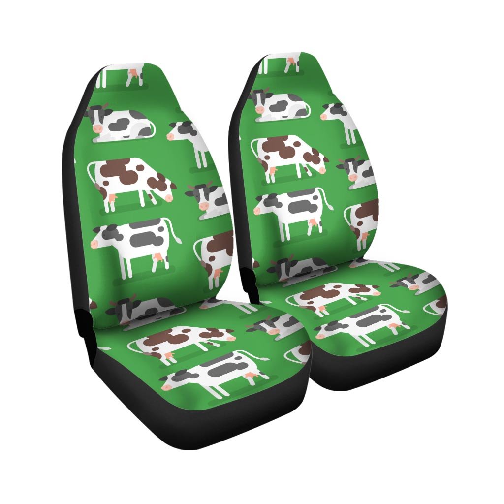 Cow In Green Grass Print Car Seat Covers-grizzshop