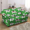 Cow In Green Grass Print Loveseat Cover-grizzshop