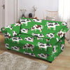 Cow In Green Grass Print Loveseat Cover-grizzshop