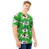 Cow In Green Grass Print Men T Shirt-grizzshop