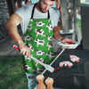 Cow In Green Grass Print Men's Apron-grizzshop