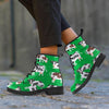 Cow In Green Grass Print Men's Boots-grizzshop