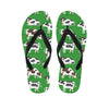 Cow In Green Grass Print Men's Flip Flops-grizzshop