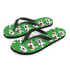 Cow In Green Grass Print Men's Flip Flops-grizzshop