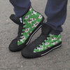 Cow In Green Grass Print Men's High Top Shoes-grizzshop