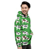 Cow In Green Grass Print Men's Hoodie-grizzshop