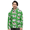 Cow In Green Grass Print Men's Hoodie-grizzshop