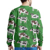 Cow In Green Grass Print Men's Sweatshirt-grizzshop