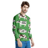 Cow In Green Grass Print Men's Sweatshirt-grizzshop