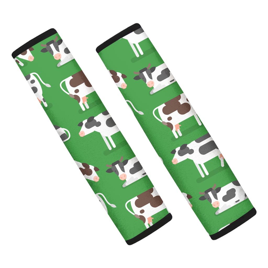 Cow In Green Grass Print Seat Belt Cover-grizzshop