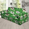 Cow In Green Grass Print Sofa Cover-grizzshop