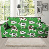 Cow In Green Grass Print Sofa Cover-grizzshop