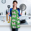 Cow In Green Grass Print Women's Apron-grizzshop