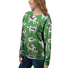 Cow In Green Grass Print Women's Sweatshirt-grizzshop