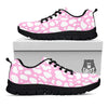 Cow Pink And White Print Pattern Black Sneaker-grizzshop