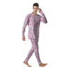 Cow Pink And White Print Pattern Men's Pajamas-grizzshop