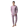 Cow Pink And White Print Pattern Men's Pajamas-grizzshop