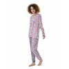 Cow Pink And White Print Pattern Women's Pajamas-grizzshop