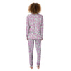 Cow Pink And White Print Pattern Women's Pajamas-grizzshop