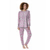 Cow Pink And White Print Pattern Women's Pajamas-grizzshop