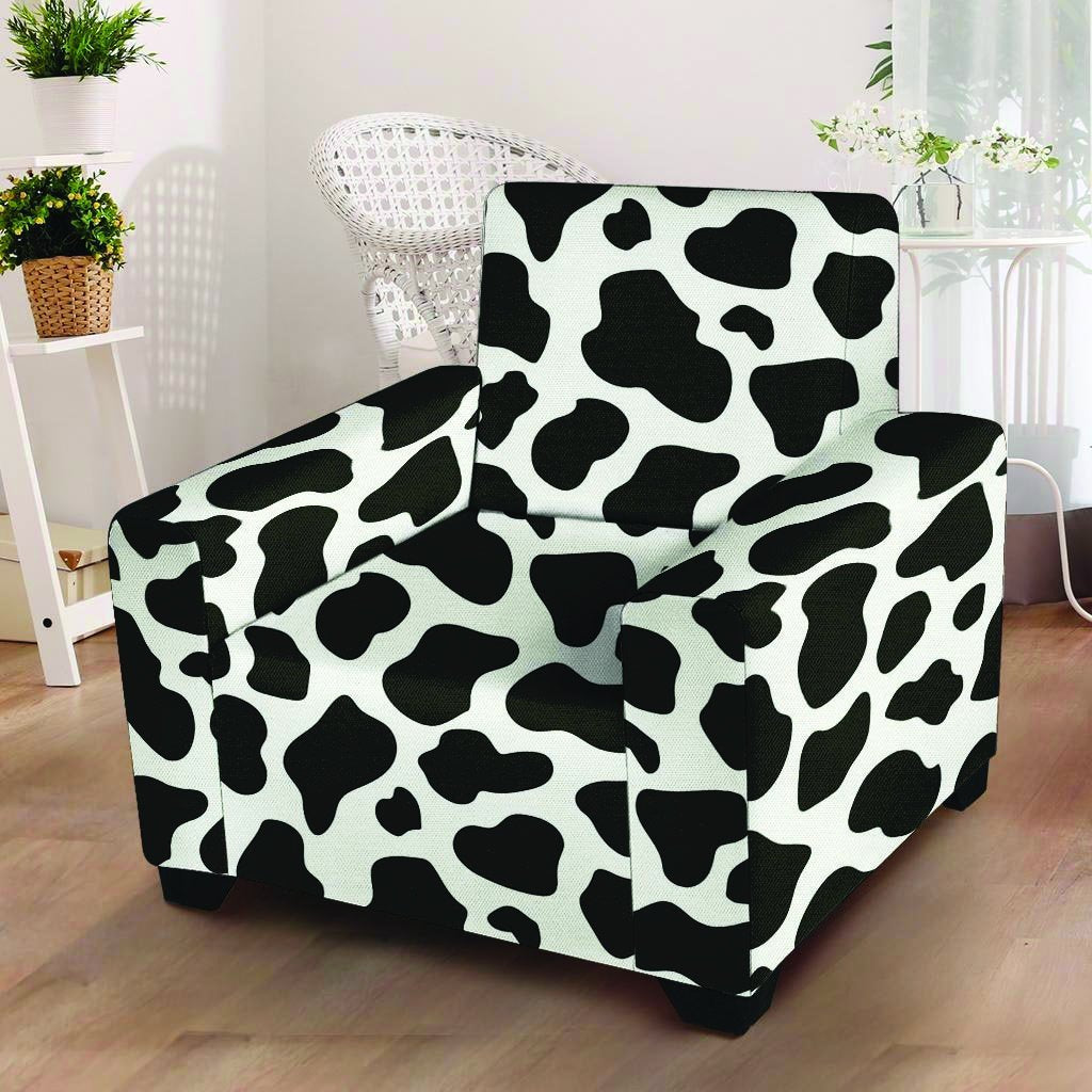 Cow Print Armchair Cover-grizzshop