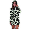 Cow Print Hoodie Dress-grizzshop