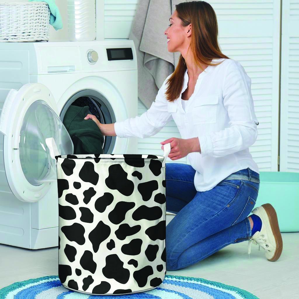 Cow Print Laundry Basket-grizzshop