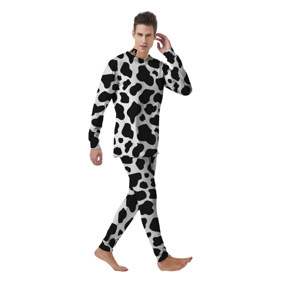 Cow Print Men's Pajamas-grizzshop