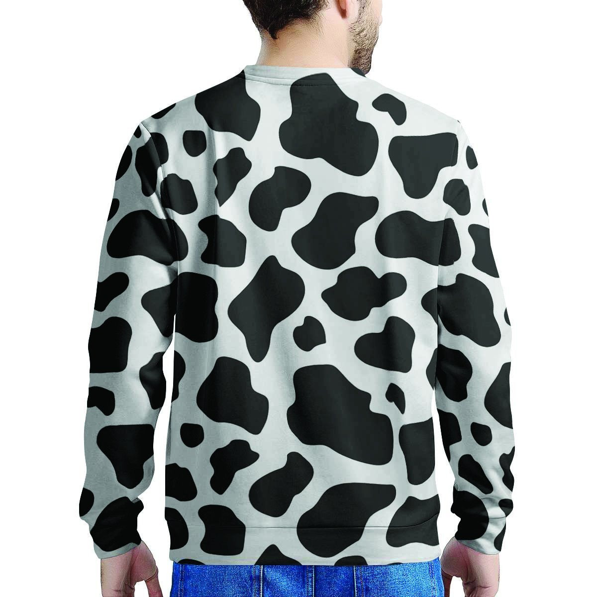 Cow Print Men's Sweatshirt-grizzshop