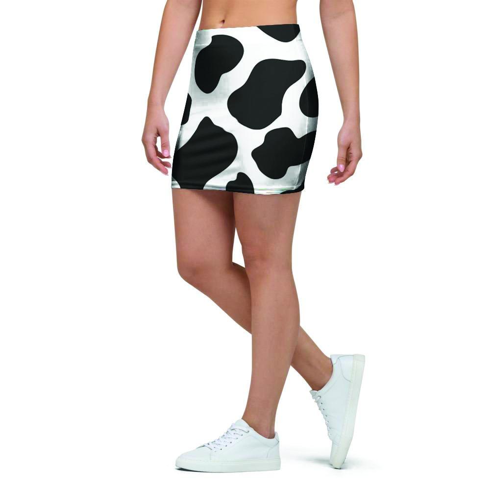 Cow Print Mini Skirt-grizzshop