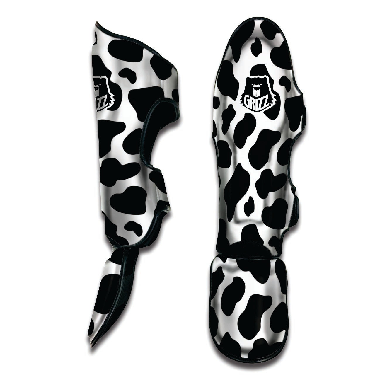 Cow Print Muay Thai Shin Guard-grizzshop