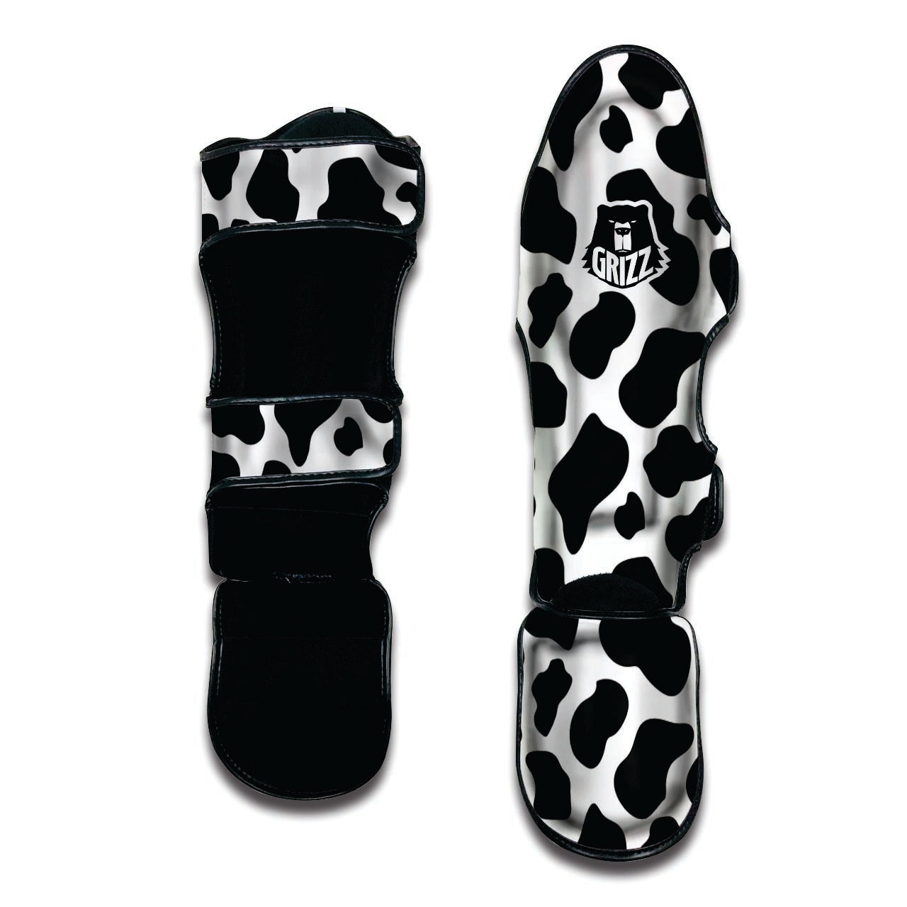 Cow Print Muay Thai Shin Guard-grizzshop