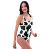 Cow Print One Piece Swimsuite-grizzshop