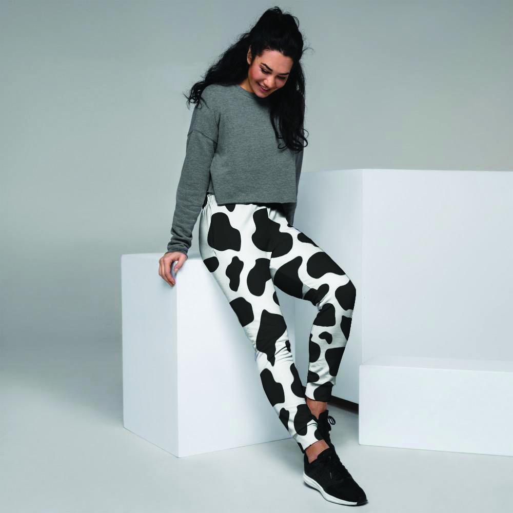 Cow Print Women's Joggers-grizzshop